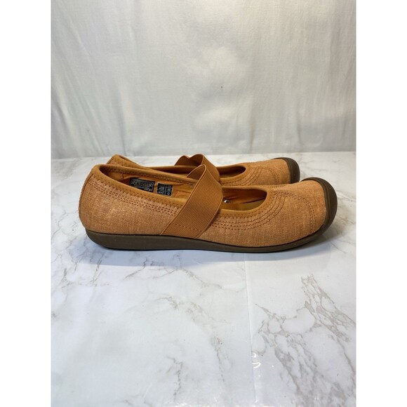 Keen Sienna Women’s Size 9 Mary Jane Shoes Slip On Ballet Flats orange Leather - Picture 2 of 7